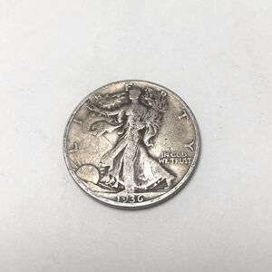 1936D reverse walking liberty half dollar coin